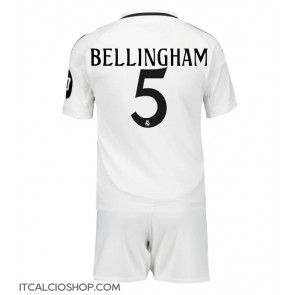 Real Madrid Jude Bellingham #5 Prima Maglia Bambino 2024-25 Manica Corta (+ Pantaloni corti)